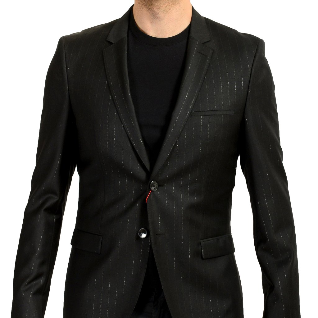 Hugo Boss Men's Arti/Hesten193 100% Wool Extra Slim Striped Blazer Us 40r It 50r